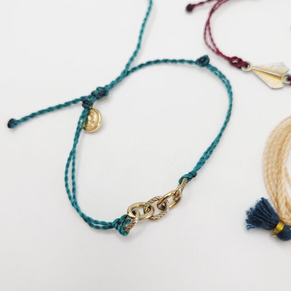 Pura Vida Lot of Three Corded Boho Bracelets: Arrowhead, Chain, and Tassels - Picture 4 of 5